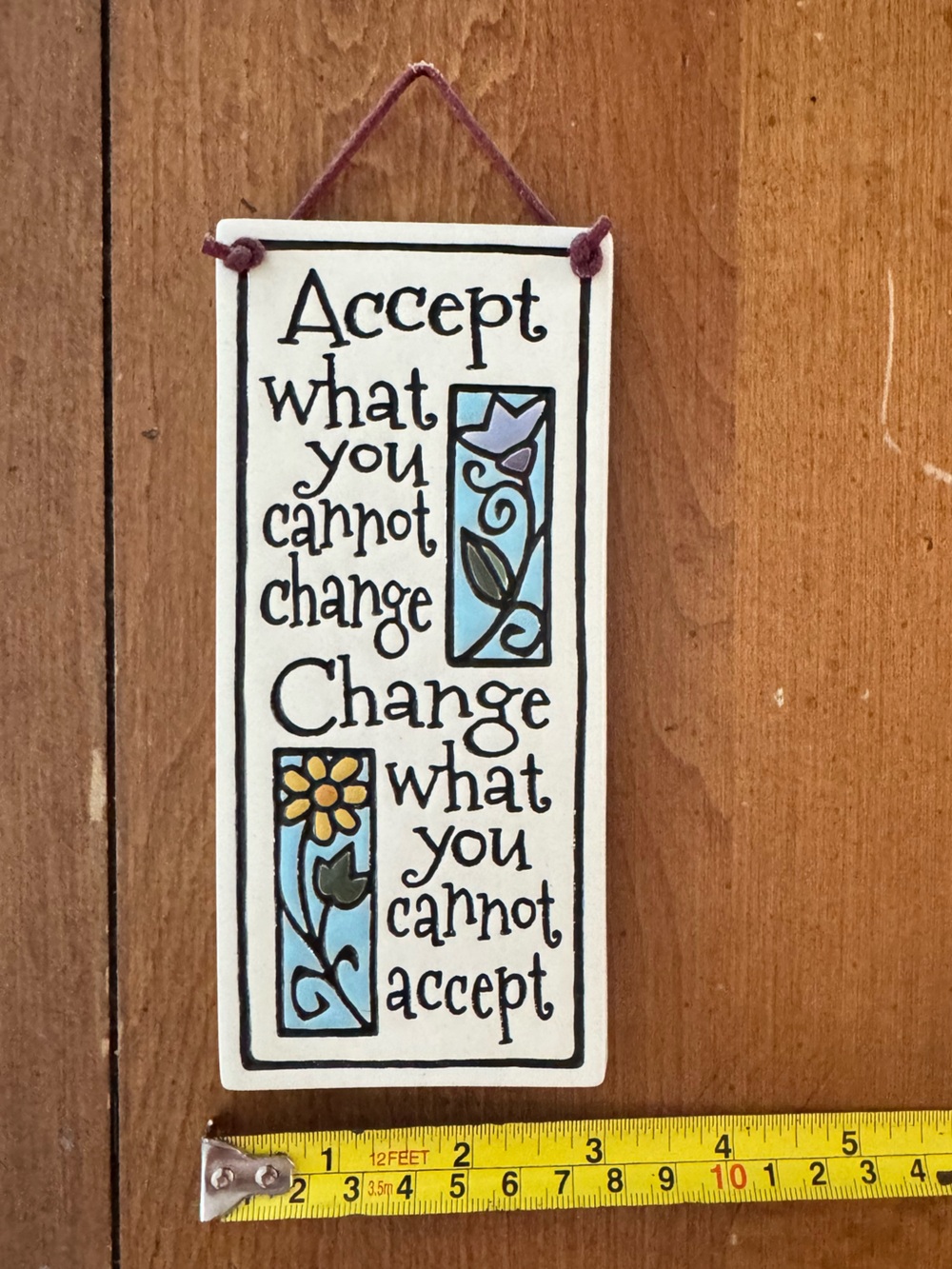 Spooner Creek Michael Macone Etched Clay Ceramic Quote Wall Plaque Tile 2010 - Picture 4 of 5